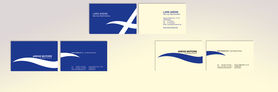 Business Cards Arens Motors