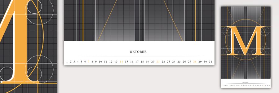 Kalenderblatt Oktober aus Typokalender 2011