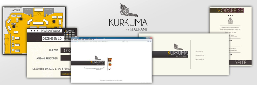 Restaurant Kurkuma Webauftritt